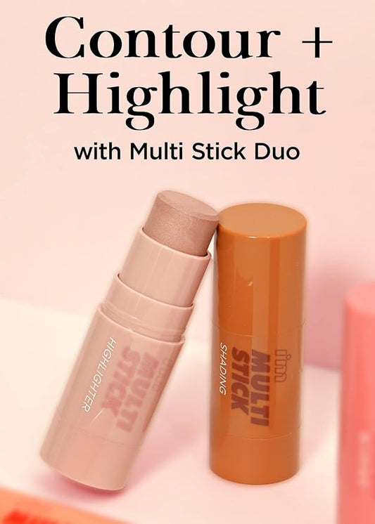 I'M MEME I'm Multi Stick Duo | Shading and Highligthing Stick for Face | Easy Blending Matte Finish Formula Suitable for Beginners