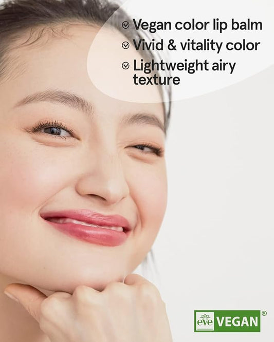 ATHÉ Authentic Airy Lip Balm 09 CHERRY VERY MUCH, Korean Vegan Color Lip Blam, Flake-Free Slim Fit Lips, Silky Powdery Finish & Air-like Blurring with Vibrant Colors, 0.11oz.