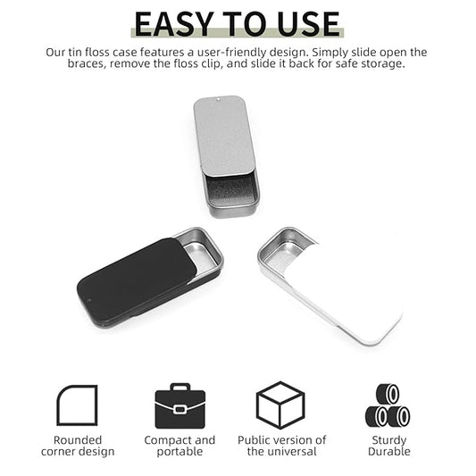 Lip Balm Tins Slide Top Tin Containers for Lip Balm Crafts Storage Kit - 0.25oz 3 Pack (SILVER)