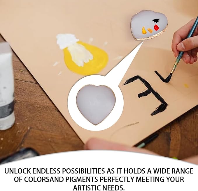 Nail Polish Palette, 2Pcs Resin Nail Art Palette, Nail Painting Mixed Color Palettes, Gold Edge Makeup Mixing Tray, Nail Supplies For Nail Techs, Nail Art Display Board(Love)