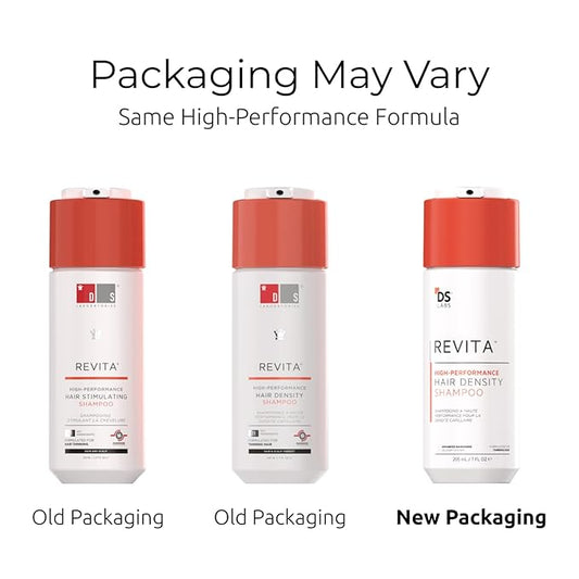 DS Labs Revita Shampoo – High-Performance Hair Density Shampoo, Volumizing & Thickening, Fuller, Healthier-Looking Hair, Sulfate & Silicone Free, For Men & Women, 205mL