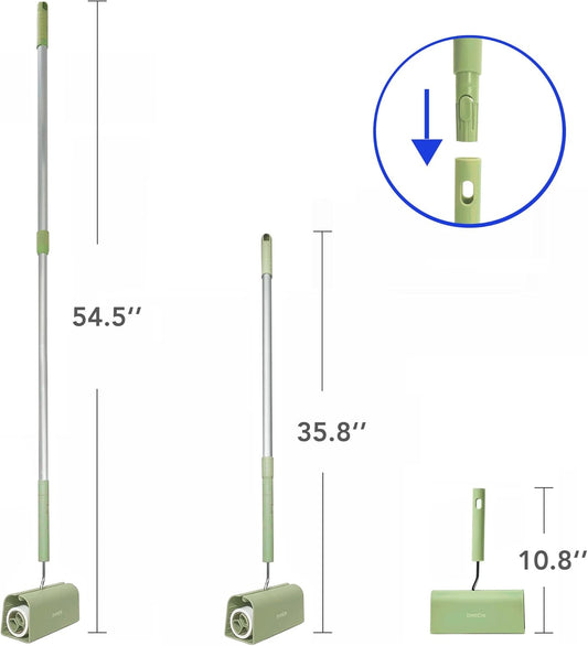 Extra Sticky Large Surface Lint Roller, 6.3'' Giant Lint Roller for Pet Hair, Long Handle Lint Remover for Clothes, Furniture, Dog & Cat Hair Remover