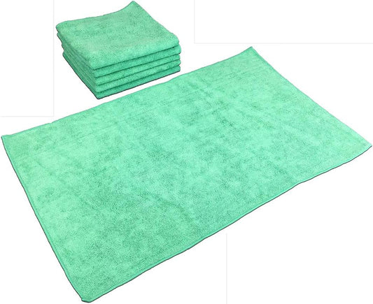 Arkwright Microfiber Gym Towel - Bulk Case of 180 - Super Soft, Quick Dry Workout Sweat Towels, 300 GSM Lightweight & Absorbent for Sports, Working Out, Yoga, and Spa, 16 x 27 in, Green