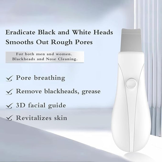 Skin Scrubber Face Spatula Skin Spatula Pore Cleaner Blackhead Remover Tools for Facial Deep Cleansing Skin Care Tool for Men and Women (White)