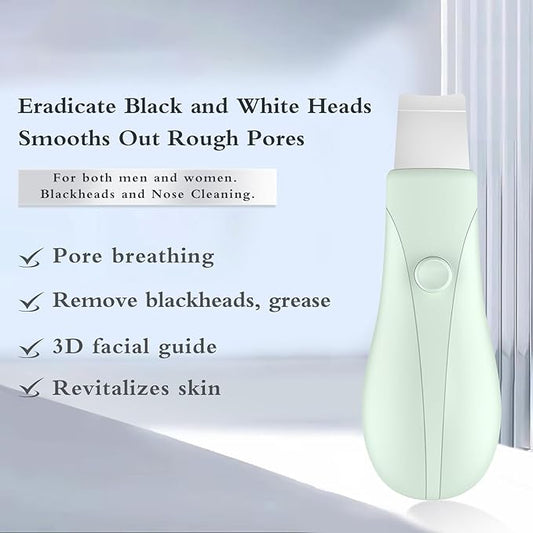 Skin Scrubber Face Spatula Skin Spatula Pore Cleaner Blackhead Remover Tools for Facial Deep Cleansing Skin Care Tool for Men and Women (Green)
