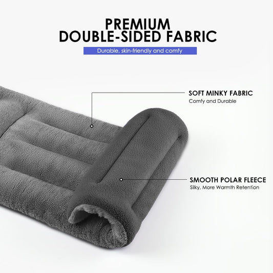 Microwave Heating Pad for Pain Relief, 8 x 18 Microwavable Moist Heat Pads for Neck, Shoulder, Back, Knee, Period Cramps, Rice Heat Pack Hot & Cold Compress Reusable & Portable, Grey