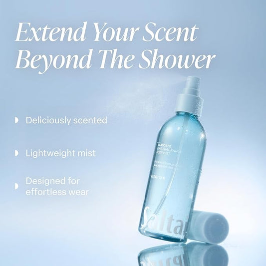 Saltair Body Mist 2 Pack - Fine Fragrance, Lightweight Body Spray Mist with Seascape Scent. Long Lasting Perfume Mist. 2x 8oz Bottles