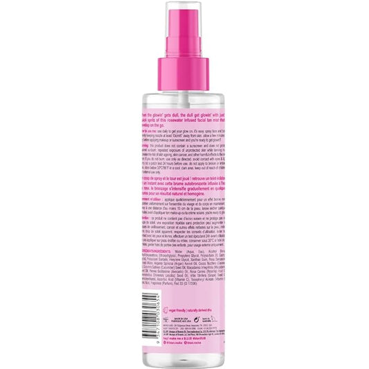 b.tan Clear Face Tan Mist | Gimme The Glow Down - Best Facial Tanner Spray, Gradual Bronzing Sunless Tanning Water, Infused with Rosewater, Vegan, Cruelty Free, 6.7 Fl Oz