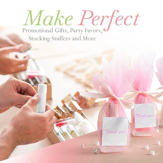 Lip Balm Bulk Unlabeled - Made in USA Bulk Chapstick - Natural Ingredients Vitamin E Shea Butter - Custom Chapstick Bulk For Party & Wedding Favors (50 Count, Honey)