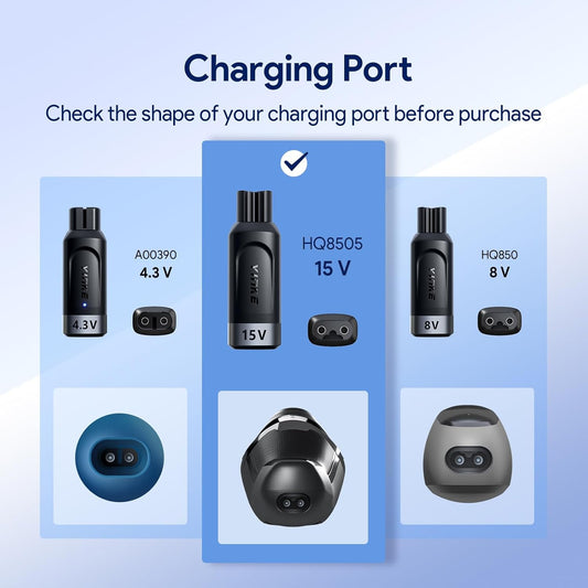 15V HQ8505 Type-C Shaver Adapter Charging Converter for Philips Norelco 7700/7500/7400 3500/5300 Series, OneBlade QP6520 QP6530 QP6510, USB-C Shaver Charger Converter without Charger Cord (1 PC)