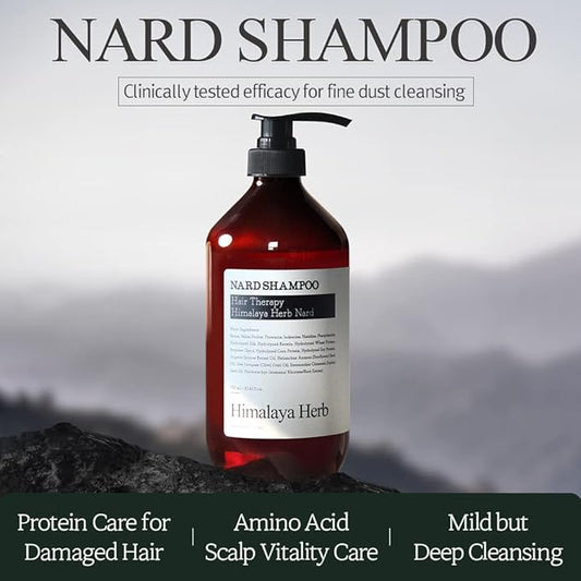 NARD Hair Shampoo Tea tree Rosemary 16.9 Fl Oz - Strong Vitality from Himalayas - Natural Surfactants giving Soft Cleansing - Argan Olive Jojoba Macadamia Sunflower Oil - Rich in Protein Amino Acids