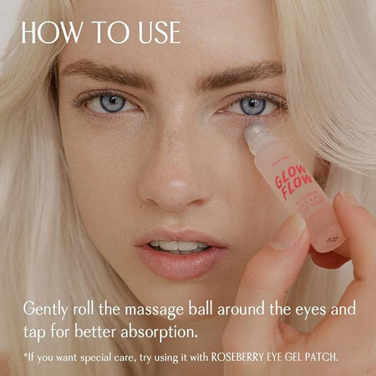 Glow flow roseberry lock n roll Eye serum (0.33fl. oz.) | Anti-Aging Eye Care, Collagen Boosting