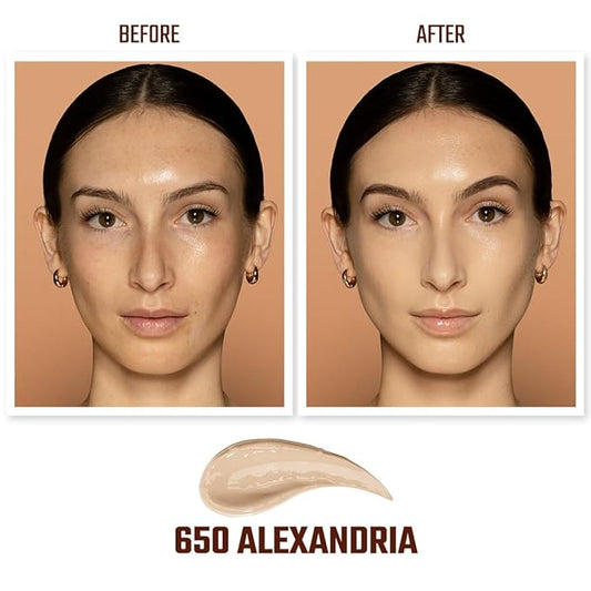 Juvia's Place I Am Magic Velvety Matte Liquid Foundation 650 - Alexandria - Light w/Neutral Undertone, Makeup Foundation Full Coverage, Lightweight, Long Wear, Velvety Matte Finish