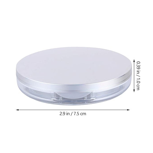 Artibetter Empty Reusable Powder Box 2pcs Loose Powder Containers with Elasticated Net Sifter, Mirror and Puff 5g Loose Powder Compact Case Air Cushion Case for DIY Makeup and Travel ( ) Travel Powder