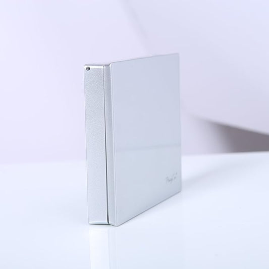 Makeup Mirror with Facial Oil Blotting Paper Sheets – 100 Counts, Silver Compact Folding Cosmetic Travel Mirror Pack (Rose)