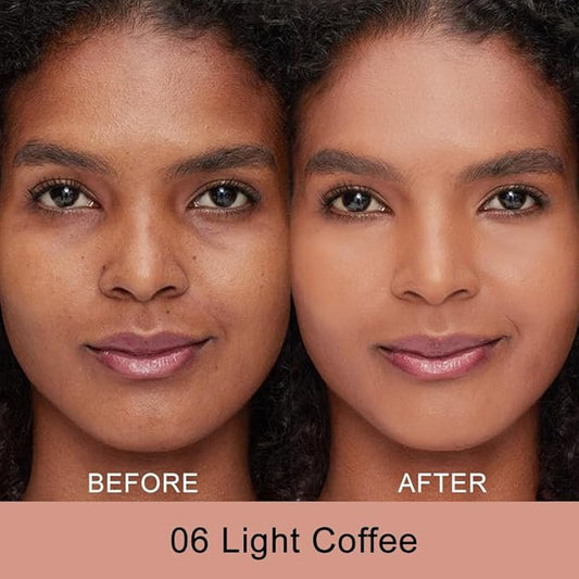 Kaely Color Correcting Concealer,Cream Pot Concealer Full Coverage,under Eye Concealer Palette for Conceals Dark Circles,Waterproof Foundation Face Makeup,06 Light Coffee