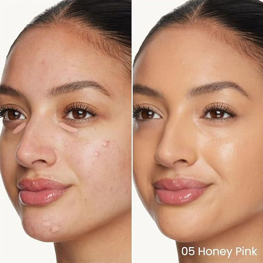 Kaely PROFESSIONAL MAKEUP Correcting Concealer Stick,Medium Coverage Concealer Crayon,under Eye Brightener Concealer for Dark Circles,corrector de ojeras,Lightweight,Vegan,05 HONEY PINK