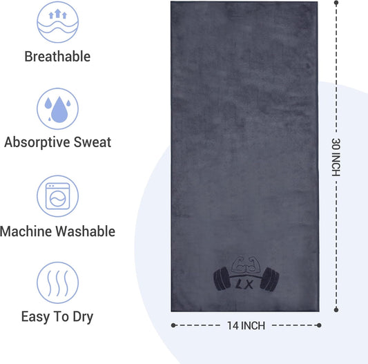 4 Pack Yoga Towel(14"x30"), Super Soft, Quick Dry Sports Towel for Neck and Face, Breathable Absorbent Cooling Towel for Hot Weather, Yoga, Golf, Travel, Camping, Workout,Running