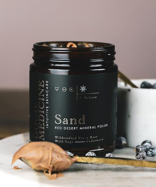 Sand Red Mineral Polish for Body & Face - Deep Exfoliator Scrub with Desert Mineral Sand - Natural Ingredients - Skincare for Women and Men (9 oz)