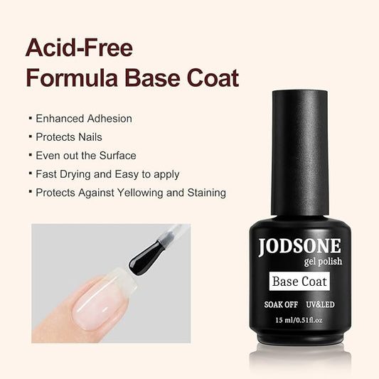 JODSONE 15 ML Blooming Gel Nail Polish Enrich Nail Life Base Coat Top Coat Solid Gel Manicure