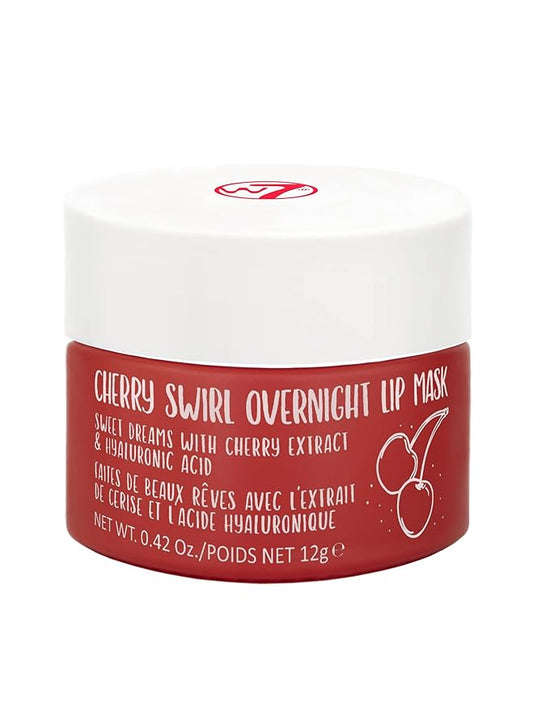 W7 Sweet Dreams Overnight Cherry Swirl Lip Mask - Cherry Extract & Hyaluronic Acid - For Hydrated, Full Looking & Irresistible Lips