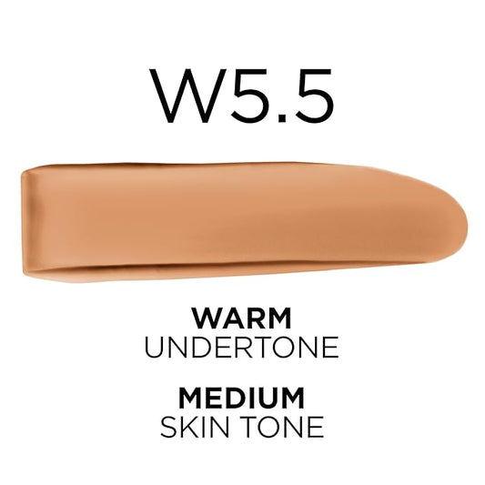 L'Oreal Paris True Match Super-Blendable Foundation, Medium Coverage Liquid Foundation Makeup, W5.5, Medium, 1 Fl Oz