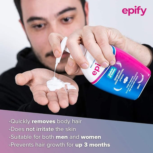 Epify Intimate Hair Removal Cream for Men and Women - Sensitive Skin, Pubic & Bikini Areas (Pack of 3)