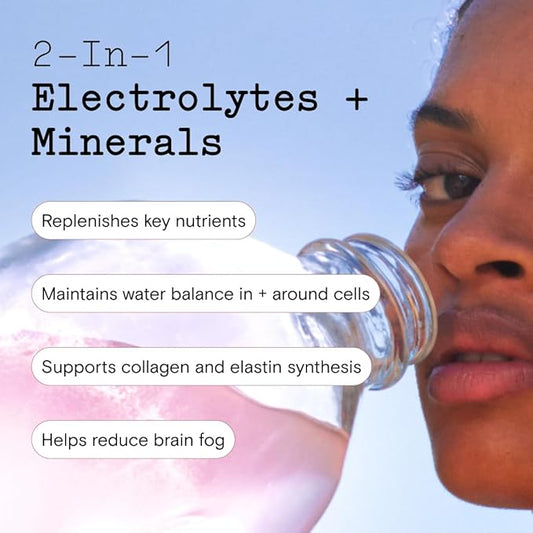 Moon Juice - Mini Dew Electrolytes Powder - Watermelon (30 Servings) - 2in1 Electrolytes & Minerals - Hydration Powder - Magnesium, Calcium, Potassium & Pink Salt - Sugar Free, Vegan, Non GMO