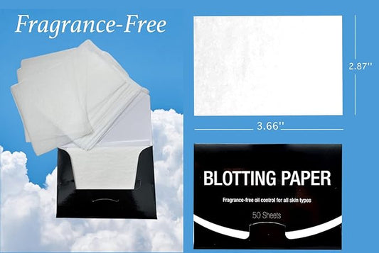 2 Pks FRAGRANCE-FREE Unscented Natural Abaca Blotting Paper - 100 Oil Blotting Sheets - Makeup Friendly UNISEX Oily Skin Shine Blotter Photography Zoom Meetings Travel Gym School - MADE IN TAIWAN