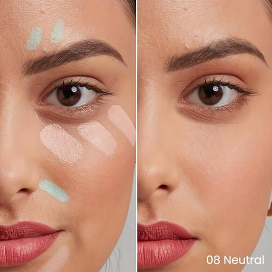 Kaely 2Pcs PROFESSIONAL MAKEUP Correcting Concealer Stick,Medium Coverage Concealer Crayon,under Eye Brightener Concealer for Dark Circles,corrector de ojeras,Lightweight,Vegan,08 NEUTRAL