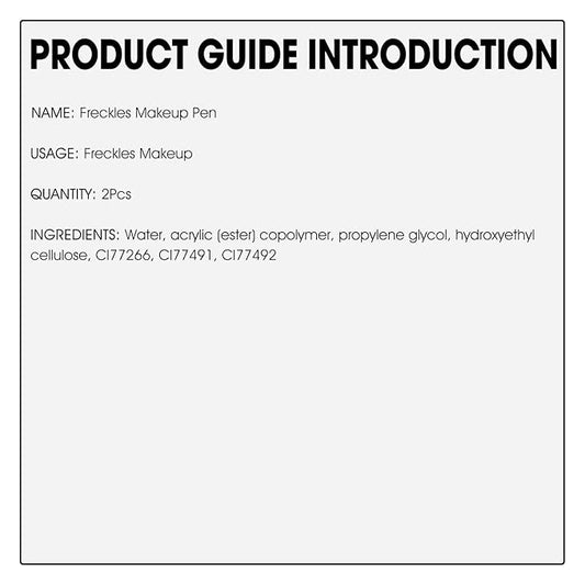 2 Pcs Freckle Pens, Natural Lifelike Freckles Makeup Tool - Dark Brown + Light Brown