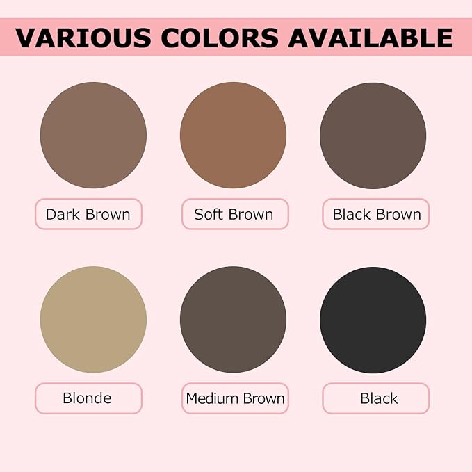 Eyebrow Color Kit with Brow Color & Eyebrow Pencil, 2-in-1 Natural Effects Eyebrow Makeup Set, Easy & Safe to Use 10ml - Black Brown