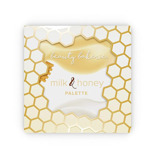 Beauty Bakerie Milk & Honey Highlighter Makeup Palette, Shimmer Highlighter for a Natural Glow, 4 Shades