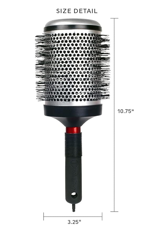 Cricket Technique Thermal Hair Brush #450 3.25” Curling, and Styling – Heat-Retaining Barrel with Anti-Static Tourmaline Bristles, Round Thermal Brush, Ideal for All Hair Types