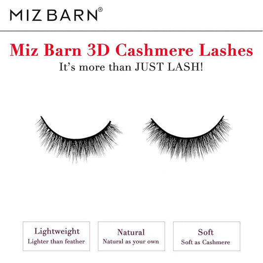 Miz Barn Lashes 5 Pairs Cat Eyes Wispy Lightweight Natural 3D Cashmere Soft Long Extension Eyelashes Pack Handmade Luxurious Volume Fluffy False Eyelashes (CF109)