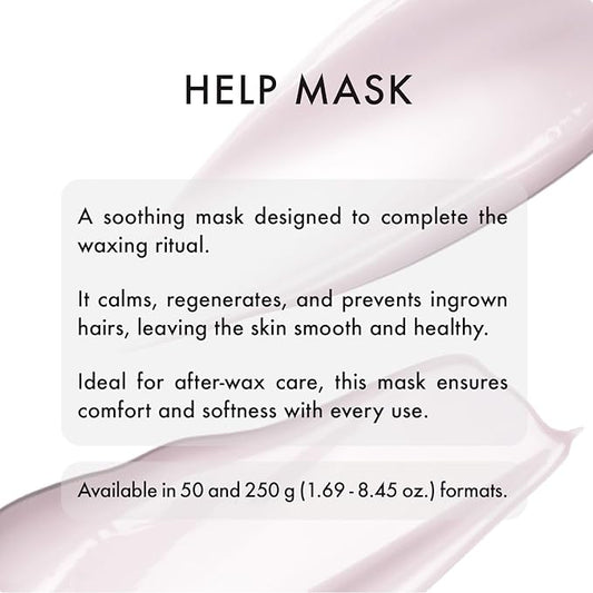 Italwax Help Line Help Mask 8.45oz (250g) – Leave-In Soothing Mask with Tea Tree Oil and Calamine – Calms and Protects Sensitive Skin After Waxing – For Professional and Home Use
