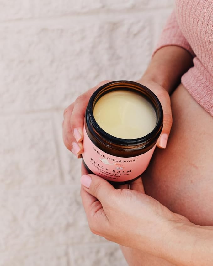 Belly Bundle by Irene Organics - Organic Belly Butter and Oil for Pregnancy Stretch Mark Prevention and Treatment - Award Winning Skincare For Pregnancy and Postpartum - Mother's Day Gift Set (Large)