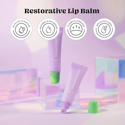 Glossmetics Lychee-Berry Overnight Lip Mask - Hydrating, Moisturizing Lip Balm for Soft, Smooth Lips (Pack of 2)