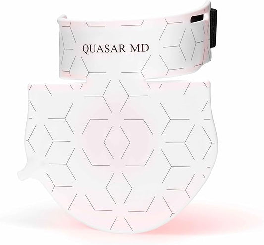 Neck & Décolleté Firming Beauty Device – LED Light Therapy Skin Tone and Texture Enhancement, 630nm and 830nm Dual Wavelengths Emission LED Device, Liquid Silicone