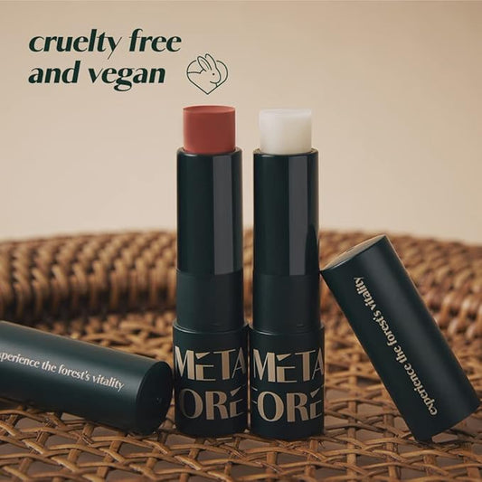METAFORET Vegan Tinted Lip Balm 0.12oz 3.5g Experience Softer, More Radiant Lips with Lip Tint Butter Balm - Moisturizing, Tinted, and Perfect for Lip Care and Lip Glow (#01 Clear)