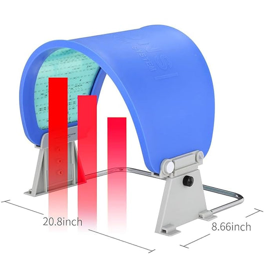 ZOVIE Red Light Therapy Mask-Infrared Photons Facial Skin Care Machine LED Beauty Mask-Flexible Led Light Therapy(Navy-Blue)