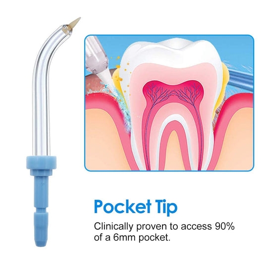 Flosser Replacement Tips Compatible with Waterpik Water Flosser Reach Flosser Refill Heads Replacement Heads, Compatible with Waterpik Oral Irrigator & Dental Flosser (Pocket Tips)