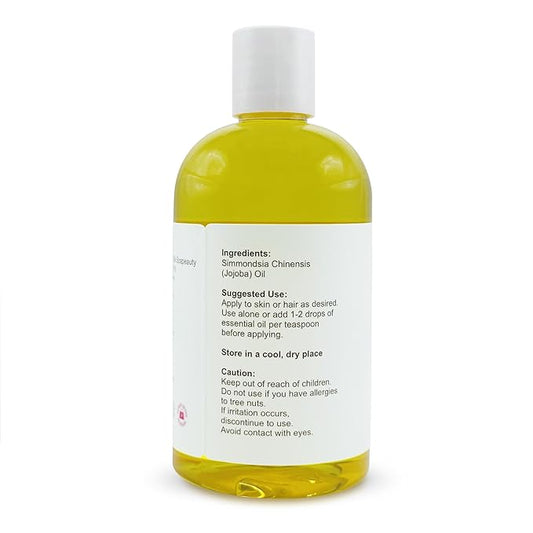 Soapeauty Golden Jojoba Oil | 100% Pure & Natural | Unrefined, Cold Pressed, Hexane Free | Moisturizing Oil for Skin, Face, Hair & Nails | 12 fl oz