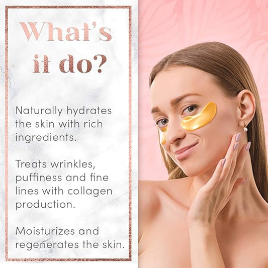 24k Gold Collagen Eye Pads Mask (Gold)