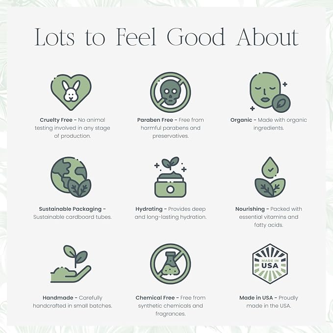 Organic Tallow Lip Balm (Lavender & Honey) from Grass Fed Cows. Super hydrating with Tallow, Olive Oil, Honey, and Beeswax. Sustainable Cardboard Tubes & Hand Filled. Jumbo Size 0.5 oz.