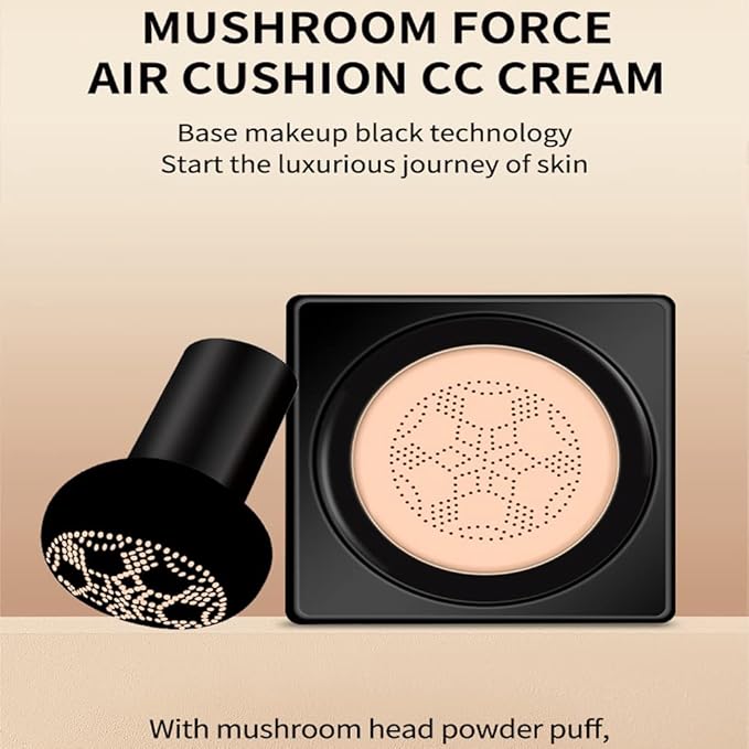 OCHEAL Mushroom Head Air Cushion BB Cream Foundation Cream for Face Makeup Concealer Cushion for Face Comestics Make Up Cushion Compact Natural