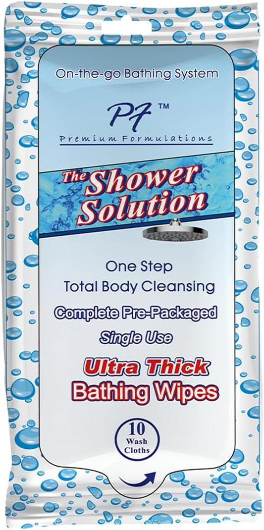 Shower Solutions - Adult Bathing Wipes, Extra Large and Extra Thick, 240 Wipes Bulk Pack
