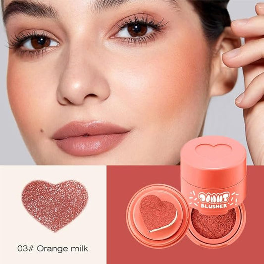 Stamp Liquid Blush Stamp Blush with Heart Shaped Applicator Natural Long Lasting Blush, Light and Airy Makeup for Women (3)