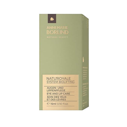 ANNEMARIE BÖRLIND – NATUROYALE Eye & Lip Cream – Natural Antioxidants, Vitamin C + E and Jojoba Oil for a Fresher, Smoother, and Tighter Skin – Step 5 of 5 – 0.5 oz.