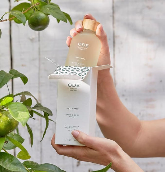 McEvoy Ranch Unscented Hand & Body Wash (2-pack) by ODE Olive Oil Beauty, Organic EVOO, California Made, Nourishing Foaming Wash